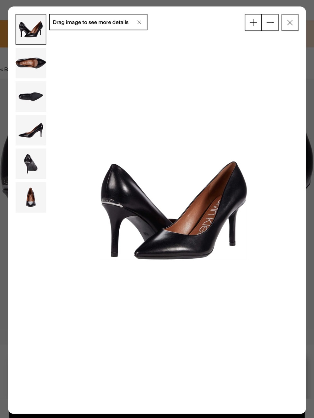 Calvin Klein Black Pointed-Toe Stiletto Pumps